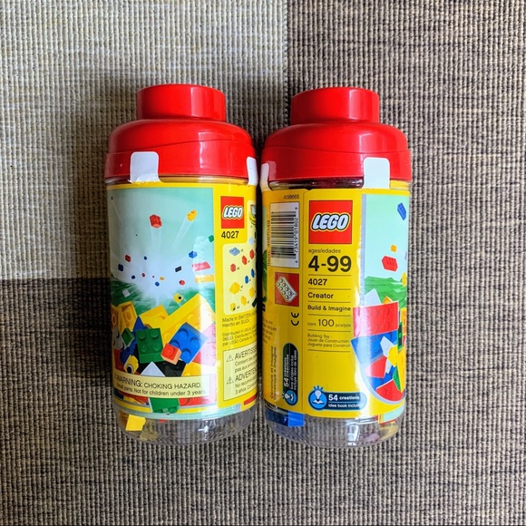 2 Sealed LEGO Creator 4027 Build & Imagine Set Red Can Discontinued 200pc - Picture 1 of 5